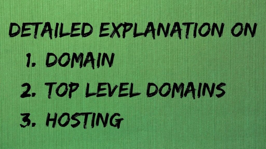 What is Domain, Top Level Domain, Hosting, Server